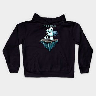 Poodle in space Kids Hoodie